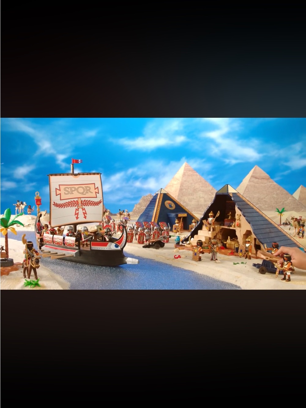 Playmobil 5390 and 5386 Roman’s and Egypt ship and pyramid